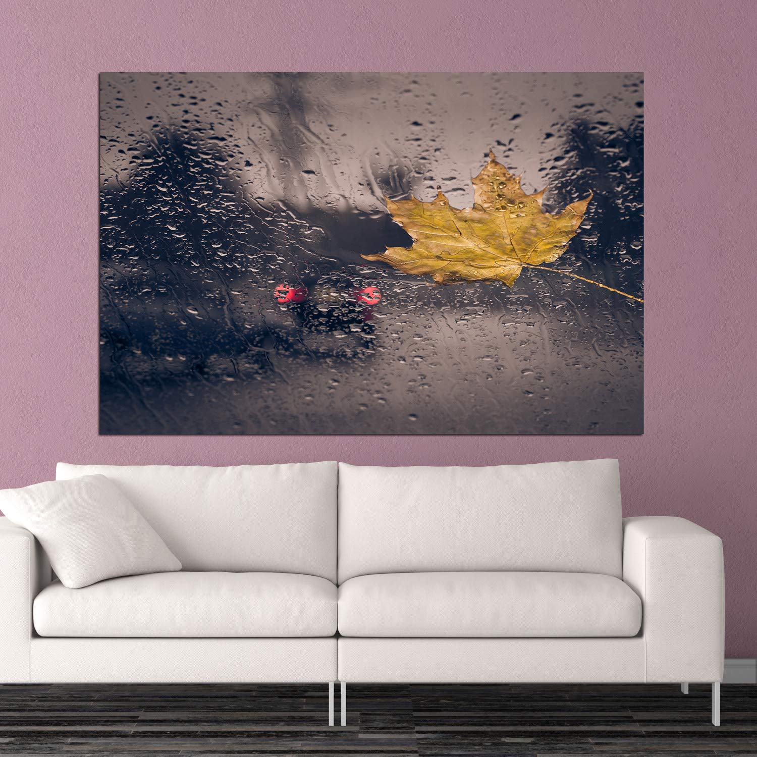 inep-b083y5v9sk-leaf-it-to-me_-unframed-rain-soaked-leaf-wall-art-hung-above-a-cozy-sofa.jpeg